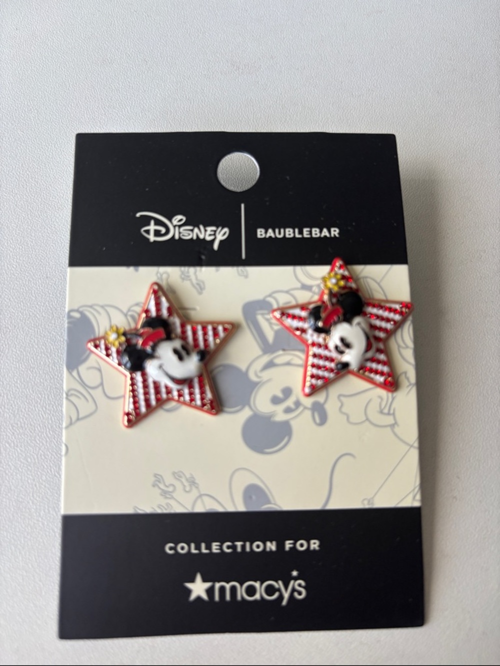 BaubleBar x Disney Minnie Mouse Red and White Star Earrings